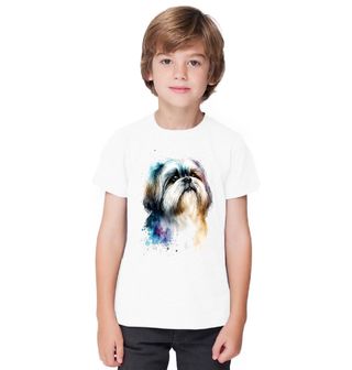 Obrázek 1 produktu Dětské tričko Akvarelový Shih-tzu