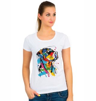 Obrázek 1 produktu Dámské tričko Barevná skica Rotvajler