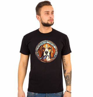 Obrázek 1 produktu Pánské tričko Bígl ve Vitráži Stained Glass