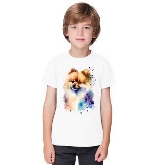 Obrázek 1 produktu Dětské tričko Akvarelový Pomeranian