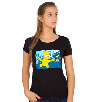 Obrázek 1 produktu Dámské tričko The Simpsons "Nirvana Bart" Simpsonovi (Velikost: S)
