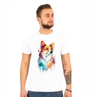 Obrázek 1 produktu Pánské tričko Barevný Corgi