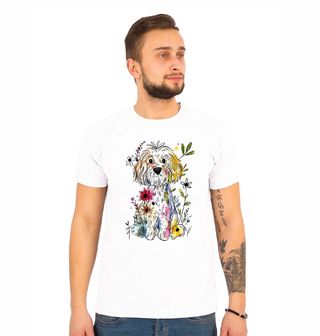 Obrázek 1 produktu Pánské tričko Barevná skica Labradoodle
