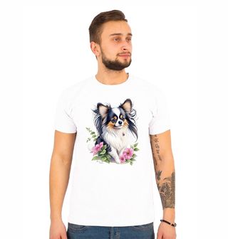 Obrázek 1 produktu Pánské tričko Roztomilý Papillon mezi Květy