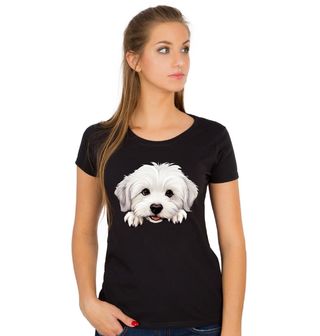 Obrázek 1 produktu Dámské tričko Zvědavý Coton de Tulear