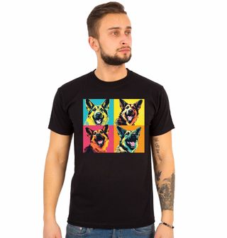 Obrázek 1 produktu Pánské tričko Pop-art Německý ovčák