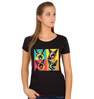 Obrázek 1 produktu Dámské tričko Pop-art Německý ovčák