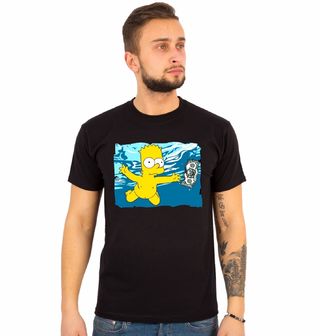 Obrázek 1 produktu Pánské tričko The Simpsons "Nirvana Bart" Simpsonovi (Velikost: L)