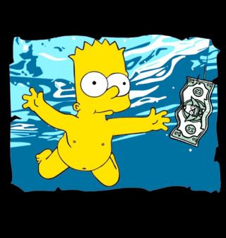 Obrázek 2 produktu Pánské tričko The Simpsons "Nirvana Bart" Simpsonovi (Velikost: M)