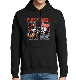 Obrázek 1 produktu Pánská mikina Paws & Roses Kočičí rocková kapela