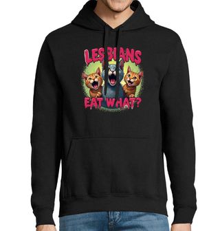 Obrázek 1 produktu Pánská mikina Lesby jí co? Vystrašené Kočky Lesbians Eat What