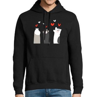 Obrázek 1 produktu Pánská mikina Tři Kočičí Tlapky Cat Paws Hearts