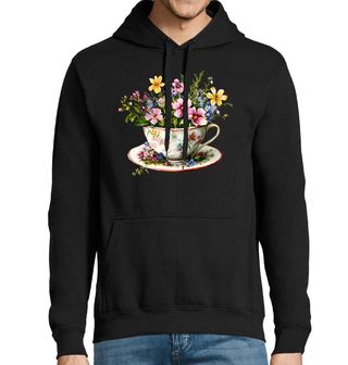 Obrázek 1 produktu Pánská mikina Šálek květinového čaje Vintage Teacup
