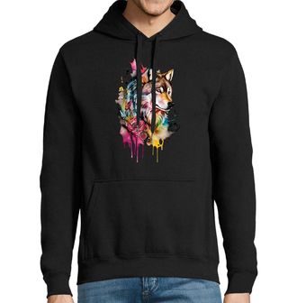 Obrázek 1 produktu Pánská mikina Barevný Vlk Colorful Wolf