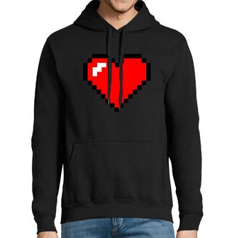 Obrázek 1 produktu Pánská mikina Pixelové Červené Srdce Heart