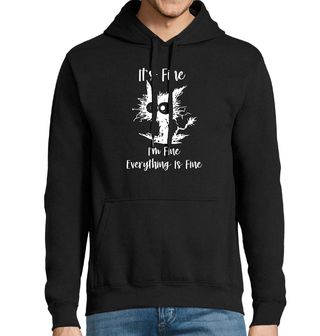 Obrázek 1 produktu Pánská mikina Kočka pod Napětím It's Fine I'm Fine Everything is Fine