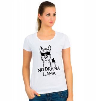 Obrázek 1 produktu Dámské tričko Lama co nedělá drama No drama Llama  (Velikost: XXL)
