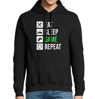 Obrázek 1 produktu Pánská mikina Jez Spi Hraj Opakuj Eat Sleep Game Repeat