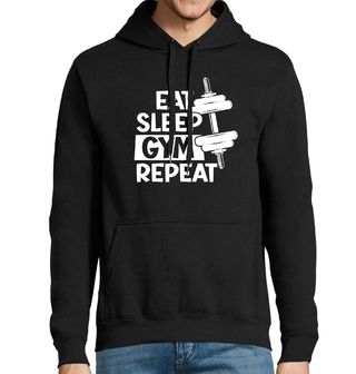 Obrázek 1 produktu Pánská mikina Jez Spi Posiluj Opakuj Eat Sleep Gym Repeat