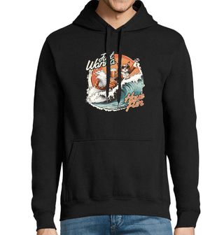 Obrázek 1 produktu Pánská mikina Surfující Kočka Just Wanna Have Fun