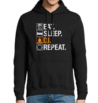 Obrázek 1 produktu Pánská mikina Jez Spi DJ Opakuj Eat Sleep DJ Repeat