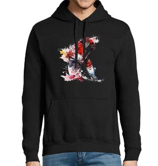 Obrázek 1 produktu Pánská mikina Hokejista v Akci Watercolor Hockey Player