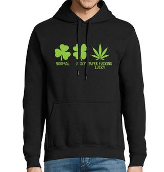 Obrázek 1 produktu Pánská mikina List Marihuany Normal Lucky Super Fucking Lucky