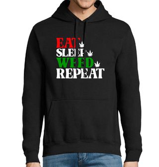 Obrázek 1 produktu Pánská mikina Jez, Spi, Zahul si, Zopakuj Eat Sleep Weed Repeat