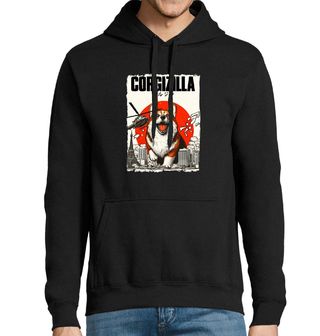 Obrázek 1 produktu Pánská mikina Japonská Corgizilla útočí Godzilla