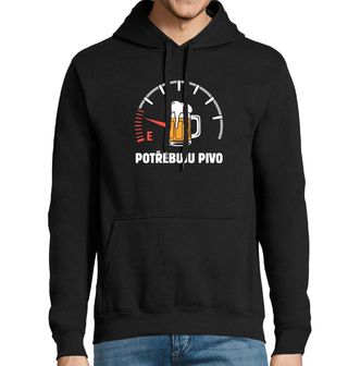 Obrázek 1 produktu Pánská mikina Prázdná nádrž - Potřebuju pivo!