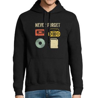 Obrázek 1 produktu Pánská mikina Kazeta, Rádio, Vinyl, SD karta Never Forget