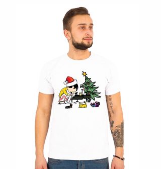 Obrázek 1 produktu Pánské tričko Vánoční Snoopy Freddie Mercury