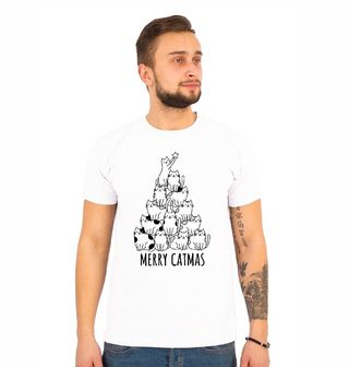 Obrázek 1 produktu Pánské tričko Kočičí Stromeček Merry Catmas