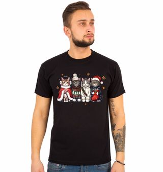 Obrázek 1 produktu Pánské tričko Vánoční Parta Koček