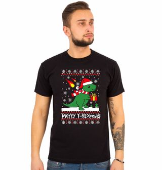 Obrázek 1 produktu Pánské tričko Vánoční T-Rex Merry T-Rexmas