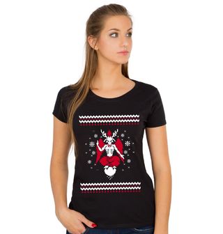 Obrázek 1 produktu Dámské tričko Satanské Vánoce s Bafometem