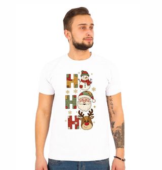 Obrázek 1 produktu Pánské tričko Vánoce se Záplatou Ho Ho Ho
