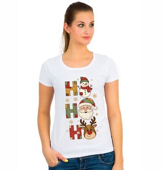 Obrázek 1 produktu Dámské tričko Vánoce se Záplatou Ho Ho Ho