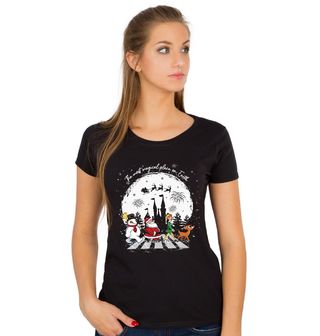 Obrázek 1 produktu Dámské tričko Vánoce na Abbey Road Beatles