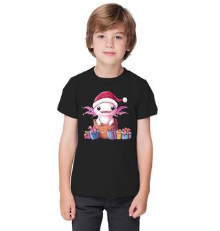 Obrázek 1 produktu Dětské tričko Vánoční Axolotl v Pytli Dárků