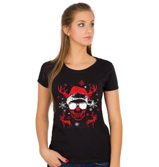 Obrázek 1 produktu Dámské tričko Vánoční Lebka Christmas Skull