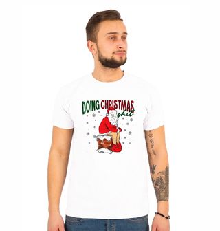 Obrázek 1 produktu Pánské tričko Santa na Komíně Doing Christmas Shit