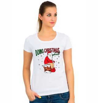 Obrázek 1 produktu Dámské tričko Santa na Komíně Doing Christmas Shit