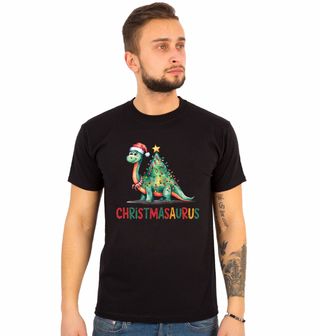 Obrázek 1 produktu Pánské tričko Vánoční Dinosaurus Christmasaurus