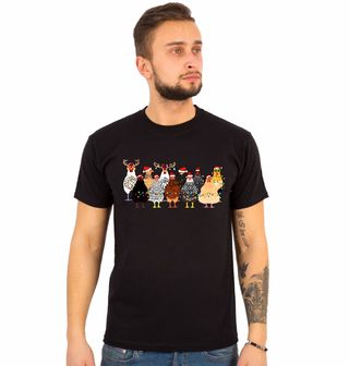 Obrázek 1 produktu Pánské tričko Vánoční Kurník Slepic