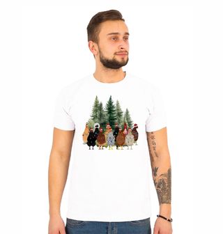 Obrázek 1 produktu Pánské tričko Vánoční Slepice v Lese