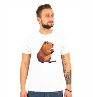 Obrázek 1 produktu Pánské tričko Kapybara se Srdcem