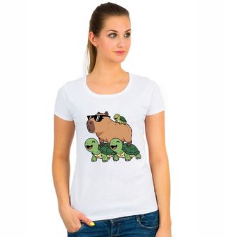 Obrázek 1 produktu Dámské tričko Želví Taxi pro Kapybaru