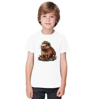 Obrázek 1 produktu Dětské tričko Květinový Hlodavec Kapybara