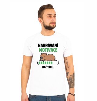 Obrázek 1 produktu Pánské tričko Líná Kapybara Nahrávání Motivace
